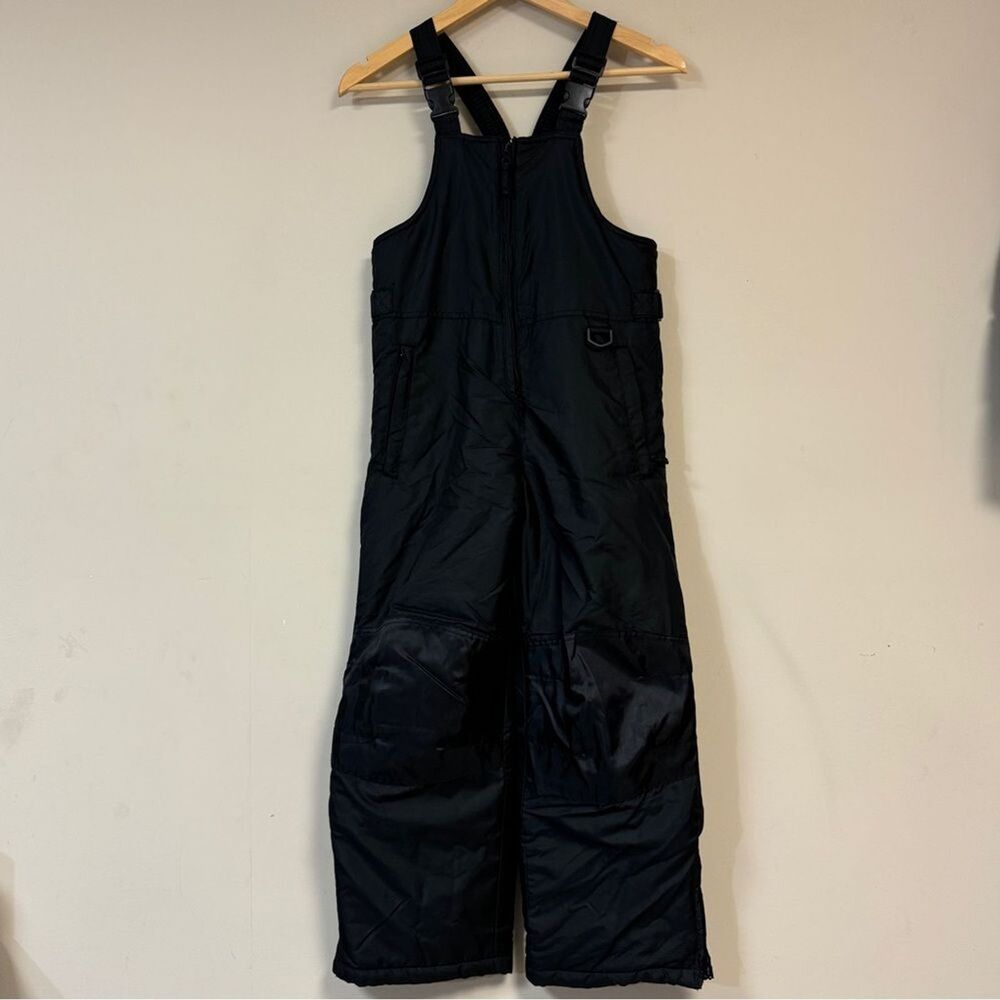 Black Snowsuit Bib Overalls Girl’s 8 Adjustable Ski Outdoor Play Snowboarding